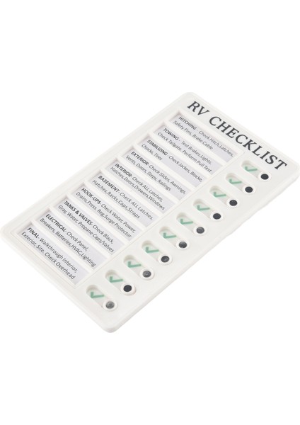 Rv Kontrol Listesi Memo Plastik Kartı Çıkarılabilir ve Yeniden Kullanılabilir Yaratıcı Memo Kontrol Listesi Kontrol Öğeleri ve Form (Yurt Dışından) indirimleri