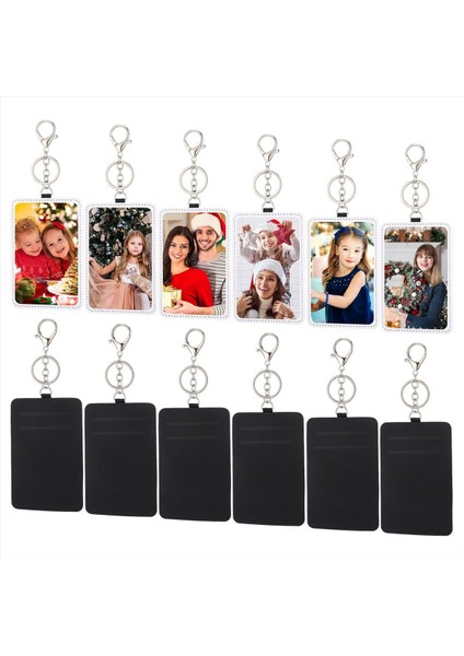 12 Pcs Sublimasyon Iş Kartı Tutucu Taşınabilir Taşıma Kartı Tutucu Deri Süblimasyon Rozet Sahipleri Yazdırılabilir (Yurt Dışından) indirimleri