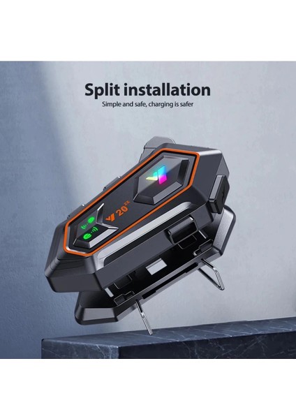 Y20 2x 1000M Telsiz Mesafeli 2 Kişi Bağlantılı Bluetooth Kask Kulaklık Fenerli Intercom fırsatları