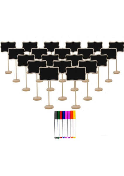 Şövale Standı ile 20 Pcs Mini Kara Tahta Işareti Parti Büfesi Için Yiyecek Etiketleri Mesaj Panosu Işaretleri Için Karayolu Düğünler (Yurt Dışından)