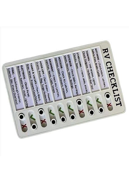 3x Rv Kontrol Listesi Memo Plastik Kartı Çıkarılabilir ve Yeniden Kullanılabilir Yaratıcı Memo Kontrol Listesi Kontrol Öğeleri ve Form (Yurt Dışından) fiyatları