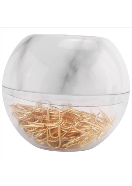 Zarif Manyetik Mermer Beyaz Klipli Tutucu Altın Klips Kutu Başına 28MM 100 Klip (Yurt Dışından)