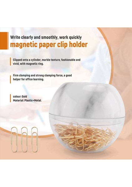 Zarif Manyetik Mermer Beyaz Klipli Tutucu Altın Klips Kutu Başına 28MM 100 Klip (Yurt Dışından) fırsatları