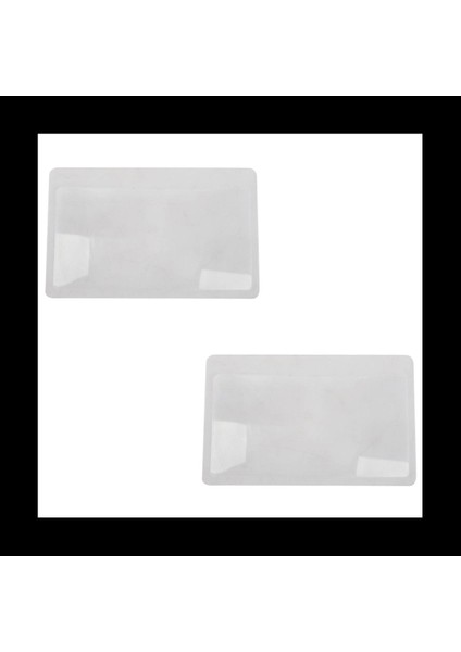 2 Adet 3 x Büyüteç Büyütme Büyütme Fresnel Cep Kredi Kartı Boyutu Şeffaf Büyüteç (Yurt Dışından)