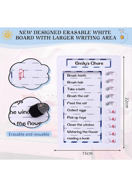 Çocuklar Için Silinebilir Kore Grafiği Liste Tahtası Yapmak Için Yeniden Kullanılabilir Işlerimi Manyetik Kuru Silme Kontrol Listesi Tahtası (Yurt Dışından) modelleri
