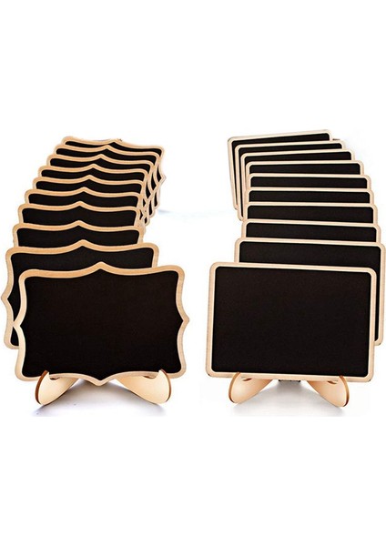 Mini Kara Tahta Tabelaları 80 Paket Çerçeveli Küçük Kara Tahta Etiketleri Şövale Standı Masa Numaraları Için Ahşap Tahta (Yurt Dışından) modelleri