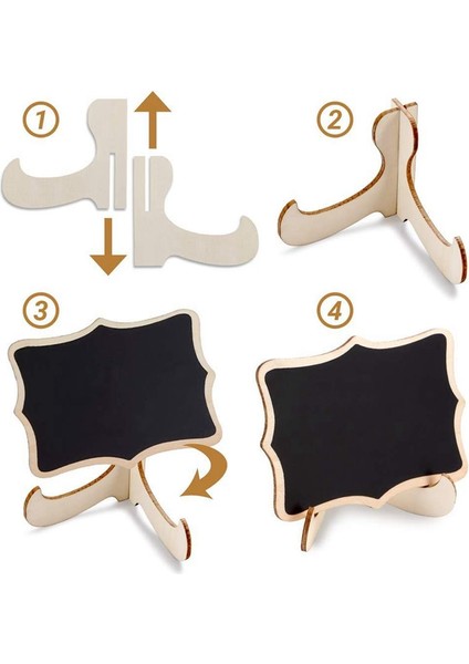 Mini Kara Tahta Tabelaları 80 Paket Çerçeveli Küçük Kara Tahta Etiketleri Şövale Standı Masa Numaraları Için Ahşap Tahta (Yurt Dışından) indirimleri