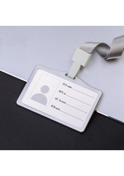 6x Yatay Stil Alüminyum Alaşım Kimlik Kartı Tutucu Kadınlar ve Erkekler Için Kradard Boyunlu Iş Iş Kartı Sahipleri (Yurt Dışından) fiyatları