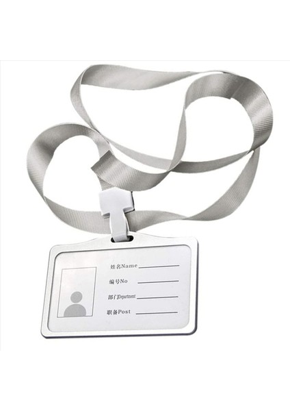 6x Yatay Stil Alüminyum Alaşım Kimlik Kartı Tutucu Kadınlar ve Erkekler Için Kradard Boyunlu Iş Iş Kartı Sahipleri (Yurt Dışından) indirimleri