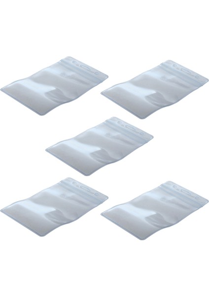 250 Pcs Temiz Plastik Dikey Adı Etiket Rozeti Kimlik Kartı Tutucular (Yurt Dışından)