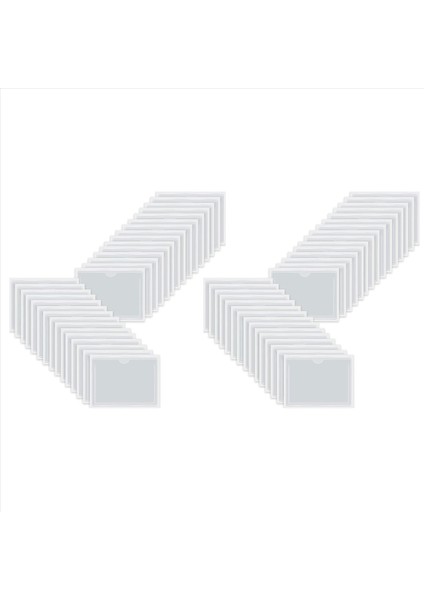 60 Adet Yükleme Için Üst Açık Olan Kendi Yapışkanlı Kartvizit Cepleri Kartları Düzenlemek ve Korumak Için Kart Sahibi (Yurt Dışından)