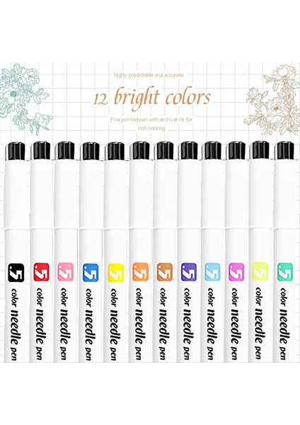 12 Renk 05 Mikrometre Kalem Seti Mini Fineliner Çizim Sanat Kalemleri Mini-Pen Fineliner Mürekkep Seti Sanatçı Için Mikrometre Kalemler (Yurt Dışından) indirimleri