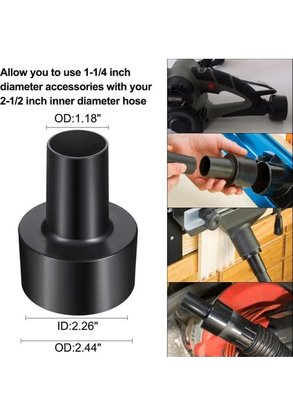 9 Pcs Mağaza Vac Için Evrensel Vakum Ekleri- 2 1/2 Inç Ila 1 1/4 Inç Vakf Vakfı Hortumu Adaptörü, Vakum Zemin Fırçası Aracı (Yurt Dışından) fırsatları