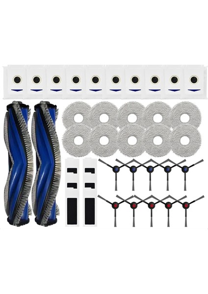Ecovacs Için T30 Pro / T30 Pro Omni / Yeedi M12 Pro+ Ana Yan Fırça Hepa Filtre Mop Padleri Toz Torbaları Yedek Parçalar (Yurt Dışından)