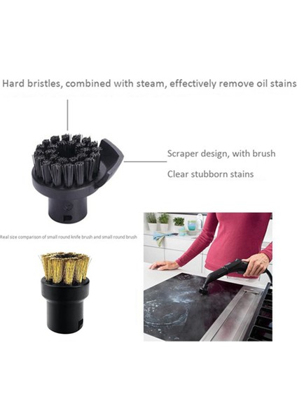 Karcher Için 3x Sc2 Sc3 Sc4 Sc5 CTK10 CTK20 Pencere Nozumu Kazık Yuvarlak Fırça Buhar Temizleyici Aynaları (Yurt Dışından) modelleri