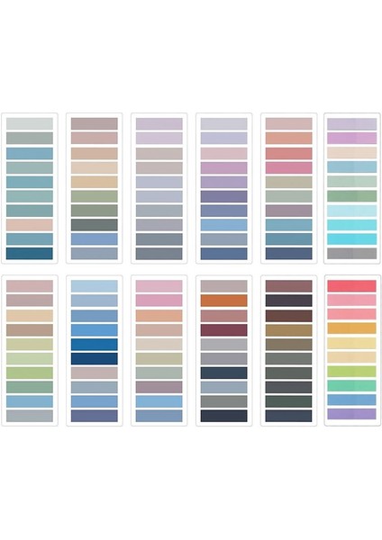 2400PCS Sayfa Işaretleyicileri Morandi Yapışkan Not Sekmeleri Renkli Yazılabilir ve Yeniden Konumlandırılabilir Kitap Bayrakları Sekmeleri Şerit Dizin Sekmeleri (Yurt Dışından)