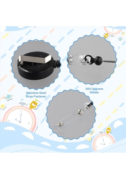 6 Pcs Boncuk Mücevher Mücevher Si ve Öğretmen Ofis Malzemeleri ile Beadable Geri Çekilebilir Rozet Makarası Klipler Tutucu (Yurt Dışından) indirimleri