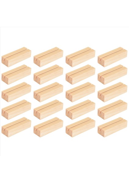 20 Adet Ahşap Yer Kartı Tutucular Ahşap Masa Numarası Tutucu Notu Stant Kelepçeleri Stant Kartı Masaüstü Mesaj El Sanatları Düğün Yemeği Partisi Dekorasyonu (Yurt Dışından)