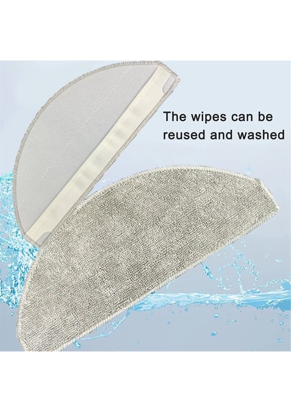 8pcs Mijia 3c Geliştirilmiş E10/C103/B112/E12 Vakum Yıkanabilir Mop Kumaş Yedek Yedek Parçalar (Yurt Dışından) modelleri
