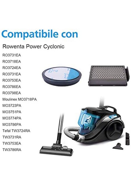 8pcs Rowenta Siklonik Güç Serisi Için Hepa Filtreleri RO3753EA, RO3731EA, RO3786EA / Moullinex / Tefal Compact Için (Yurt Dışından) fiyatları