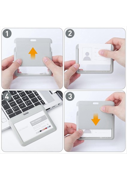 Geri Çekilebilir Rozet Tutucular Geri Çekilebilir Rozet Makarası Klipsli Plastik Sürgülü Kimlik Rozeti Tutucu 3 Paket Yatay Gri (Yurt Dışından) indirimleri