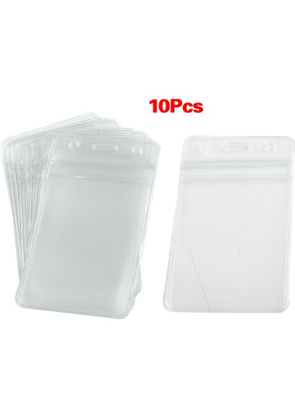 10 Adet Yumuşak Plastik Dikey Iş Kimlik Kartı Rozeti Sahipleri (Yurt Dışından)