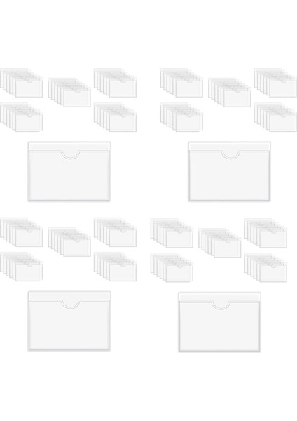 180PCS Kendinden Yapışkanlı Etiket Tutucu Kart Cepleri Etiket Tutucu Kütüphane Kart Sahipleri Endeks Kartları Için Top Açık (Yurt Dışından)