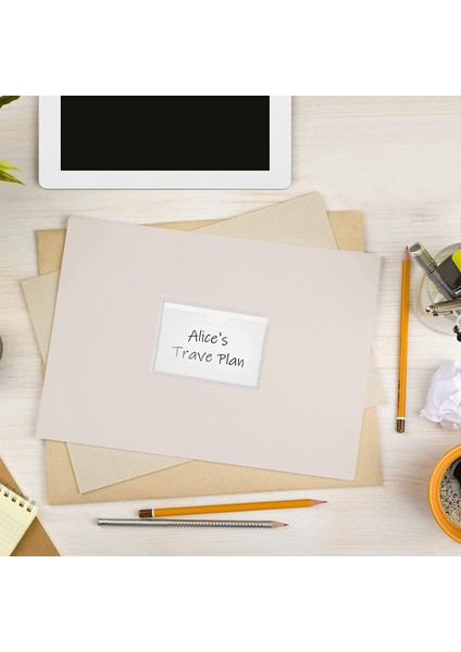 180PCS Kendinden Yapışkanlı Etiket Tutucu Kart Cepleri Etiket Tutucu Kütüphane Kart Sahipleri Endeks Kartları Için Top Açık (Yurt Dışından) fiyatları