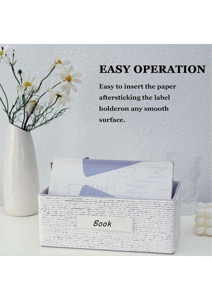 Etiket Tutucular Yapıştırıcı Raf Etiketi Temiz Raf Etiketi Dizin Kartı Cepler Çekmeceleri Dosya Depolama Kutuları Etiket Tutucu 100 Paket (Yurt Dışından) indirimleri