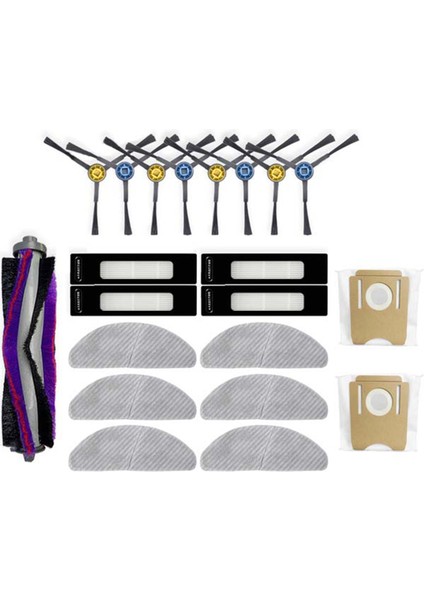 Midea S8+ Plus/ Clien T24/ Thinkair RV50 Pro Yerleştirme Parçaları Aksesuarları Ana Yan Fırça Filtresi Mop Toz Çantası (Yurt Dışından)