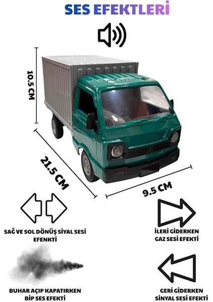 Uzaktan Kumandalı Kamyonet ,buhar Atan, Şarjlı, Ses Efektli, Işıklı, Kapıları Açılan, 2.4 Ghz fırsatları