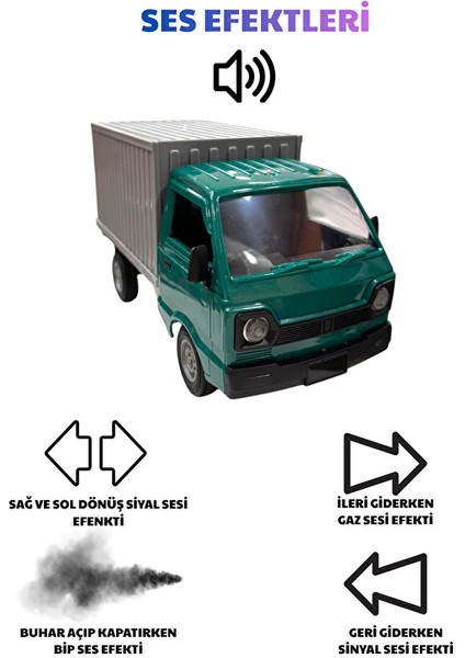 Uzaktan Kumandalı Kamyonet ,buhar Atan, Şarjlı, Ses Efektli, Işıklı, Kapıları Açılan, 2.4 Ghz