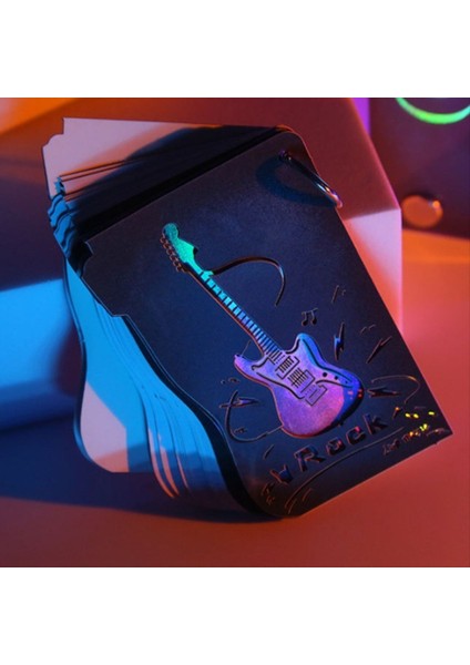 3D Üç Boyutlu Not Kağıt Elektro Gitar Enstrümanı Çok Fonksiyonlu Kalem Tutucu (Yurt Dışından)
