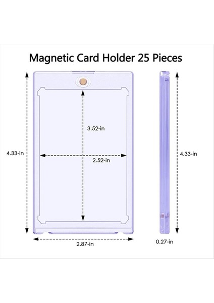25PC Manyetik Kart Tutucu 35PT Kart Kılıfı Tutucu Kart Koruyucular Sabit Plastik Beyzbol Kartı Için Kart Kollu Ekran Kılıfı (Yurt Dışından) fiyatları
