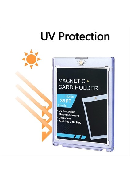 25PC Manyetik Kart Tutucu 35PT Kart Kılıfı Tutucu Kart Koruyucular Sabit Plastik Beyzbol Kartı Için Kart Kollu Ekran Kılıfı (Yurt Dışından) modelleri