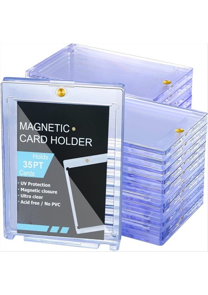 25PC Manyetik Kart Tutucu 35PT Kart Kılıfı Tutucu Kart Koruyucular Sabit Plastik Beyzbol Kartı Için Kart Kollu Ekran Kılıfı (Yurt Dışından) fırsatları