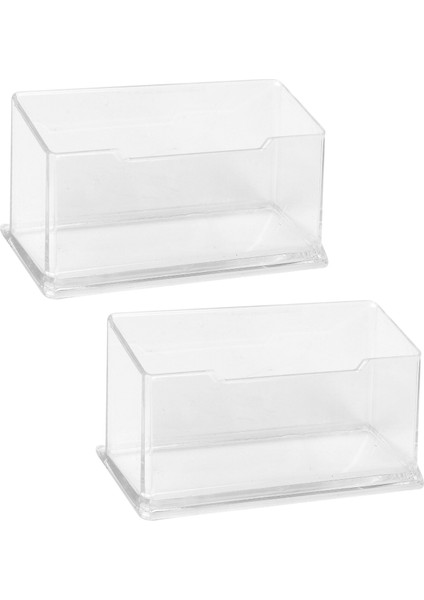 2x Yeni Temizlik Masaüstü Kartvizit Tutucu Ekran Stand Akrilik Plastik Masa Rafı (Yurt Dışından)
