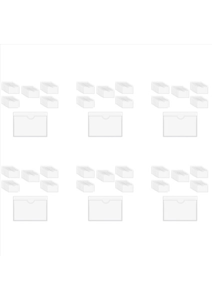 360PCS Kendinden Yapışkanlı Etiket Tutucu Kart Cepleri Etiket Tutucusu Kütüphane Kart Sahipleri Endeks Kartları Için Top Open (Yurt Dışından)