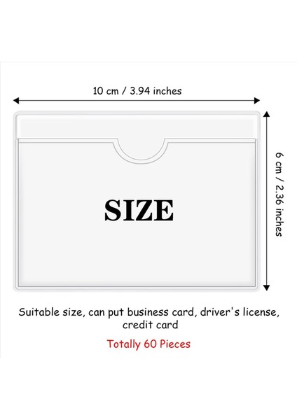 360PCS Kendinden Yapışkanlı Etiket Tutucu Kart Cepleri Etiket Tutucusu Kütüphane Kart Sahipleri Endeks Kartları Için Top Open (Yurt Dışından) fiyatları