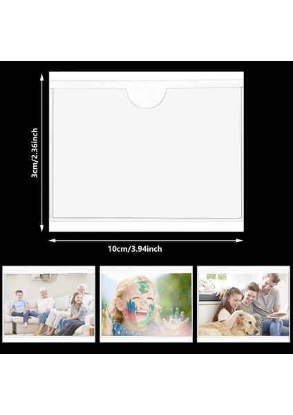 108PCS Kendinden Yapışkanlı Etiket Kart Tutucu Dizin Cepleri Tutucu 6x8 5cm Temiz Plastik Kart Tutucu Yapıştırıcı Etiket Tutucu (Yurt Dışından) modelleri