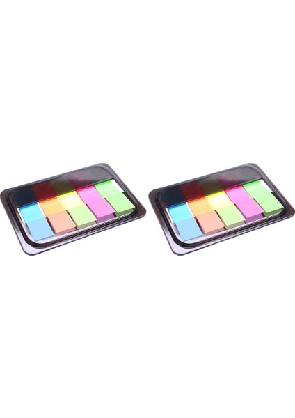 2x Yırtılabilir Renkli Nota Ped Yapışkan Notlar Sevimli Kendi Yapışkanlı Kağıt Etiket Çıkartması Bookmark Kırtasiye (Yurt Dışından)