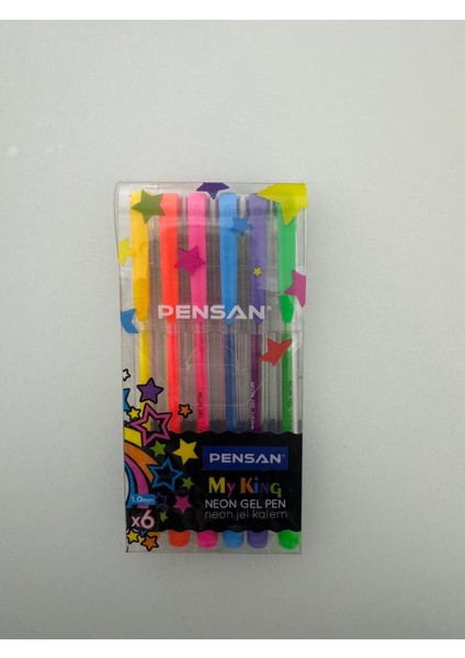 My-King Jel 6'li Neon Renk Kalemler