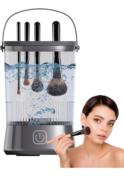 Geliştirilmiş Elektrikli Makyaj Fırçası Temizleyici Güzellik Aracı Fırça Yıkayıcı Çok Parçalı Makyaj Fırçası Otomatik Temizleyici (Evrensel) (Yurt Dışından) modelleri