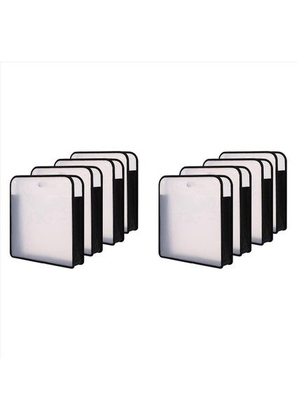 8pcs Not Defteri Kağıt Depolama Kağıt Depolama Organizatörü 12X12 Kağıt Için Şeffaf Not Defteri Scrapbook Fotoğraflar El Sanatları Siyahı (Yurt Dışından)