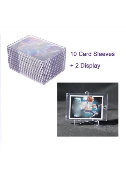 Kartlar Kollu Üst Yükleyiciler 30 Sert Plastik Kart Koruyucusu Temiz Kart Tuğlası + 6 Ekran Standı (Yurt Dışından) fiyatları