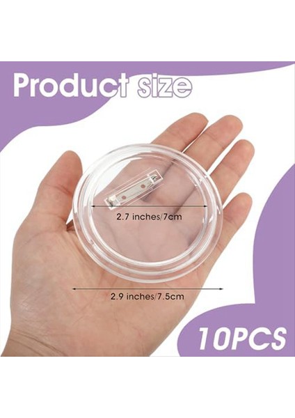 Dıy Rozetleri Için 10 Set Düğmesi Boş Düğmeler Şeffaf Düğme Pimleri Pin Geri Düğme Parçaları (Yurt Dışından) modelleri