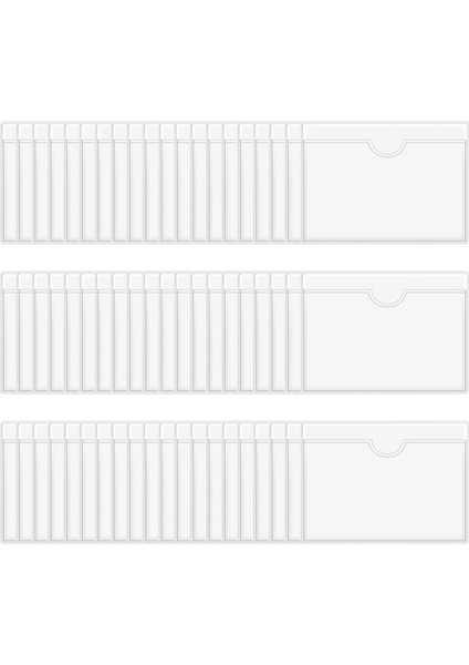 60PCS Kendinden Yapışkanlı Etiket Tutucu Kart Cepleri Etiket Tutucu Kütüphane Kart Sahipleri Dizin Kartları Için Top Açık (Yurt Dışından)