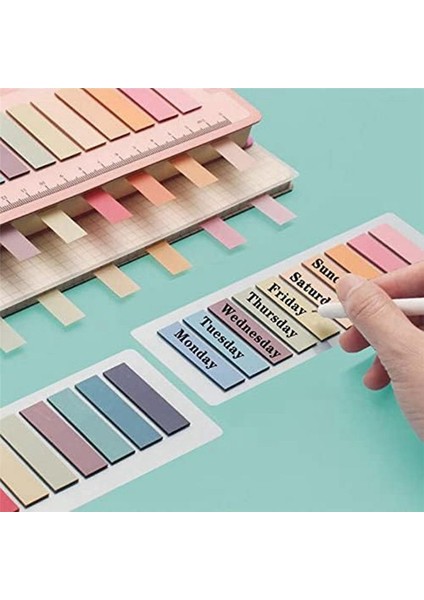 140 Renk Açıklama Eklemesi Için Sekmeler Yapışkan Sekmeler Net Yapışkan Notlar Defterler Için Morandi Sayfa Işaretleri (2800 Pcs) (Yurt Dışından) fiyatları