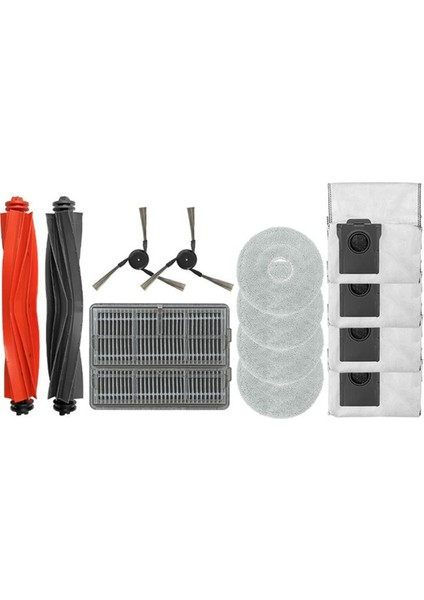 Dreame X40PRO Ultra Yedek Parçalar Aksesuarları Ana Roller Yan Fırça Hepa Filtre Mop Bez Toz Torbaları (Yurt Dışından)
