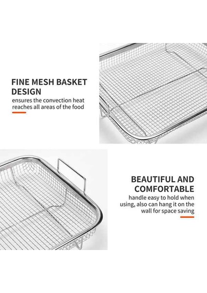Fırın Için 3 Paket Hava Fritöz Sepeti, Paslanmaz Çelik Izgara Sepeti Yapışmaz Örgü Sepet Seti, Hava Fritöz Tepsisi Tel Raf (Yurt Dışından) fiyatları